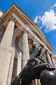 Lion at Spanish Congress of Deputies in Madrid