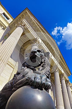 Lion at Spanish Congress of Deputies in Madrid photo