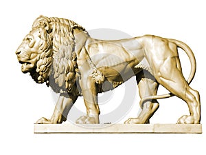 Lion statue 3, gold