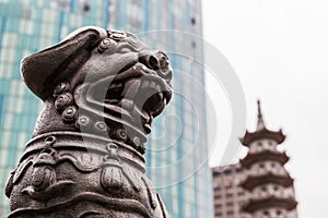 Lion statue in Birmingham photo