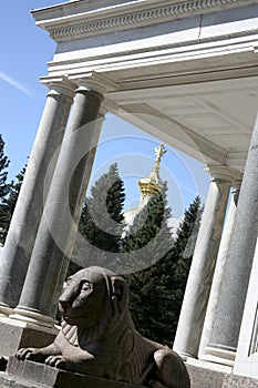 Lion statue in Peterhof