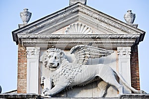 Lion Statue Saint Mark Place photo