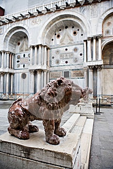 Lion Statue Saint Mark Place