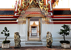 Lion Statue at Wat Pho bangkok thailand