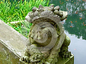 Lion stone carving