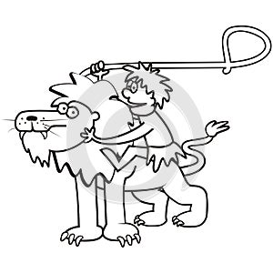 Lion and a tamer