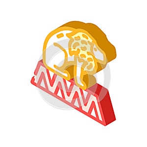 lion tamer carnival vintage show isometric icon vector illustration