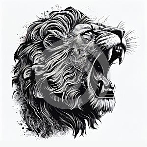 Lion tattoo ink