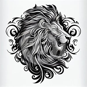 Lion tattoo ink art