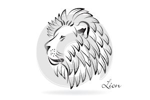 Lion tattoo logo icon vector