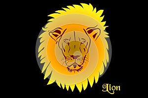 Lion tattoo logo vector banner