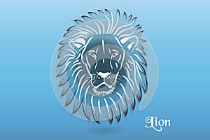 Lion tattoo logo vector image template