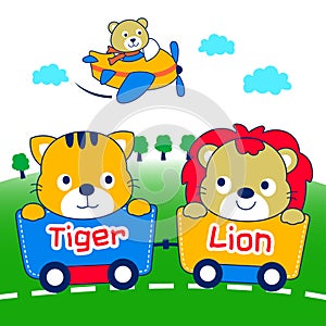 Lion and tiger