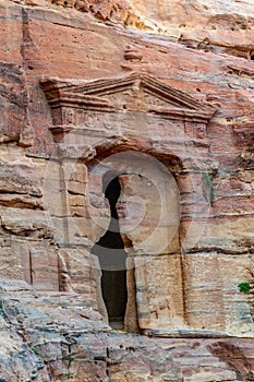 Lion tomb in Petra, Jordan