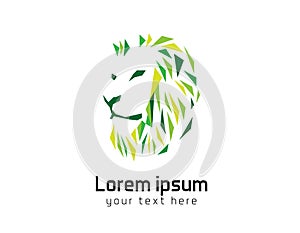 Lion triangle poly logo
