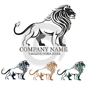 Lion vector logo illustration emblem design photo