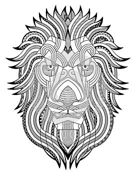 Lion zentangle