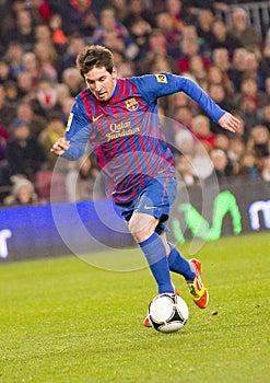 Lionel Messi in action