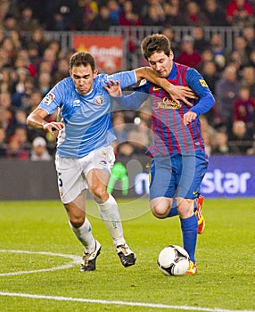 Lionel Messi in action