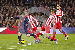Lionel Messi in action