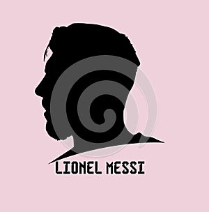 Lionel Messi in silhouette