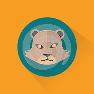 lioness. Vector illustration decorative design