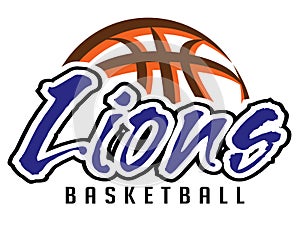 Lions Basketball Team Graphic