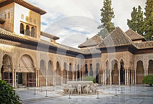 Alhambra Nazaries palace, Granada, Spain photo