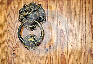 Lions head door knocker
