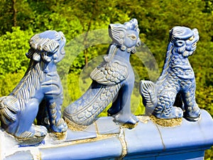 Lions and Phoenix Sculpture