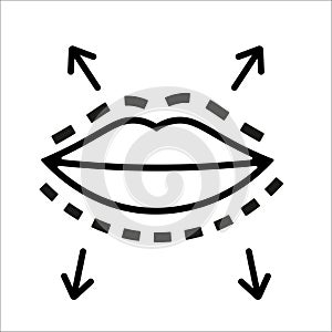 lip augmentation icon vector illustration