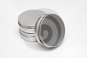 Lip balm in metallic tins photo