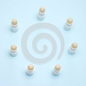 Lip balms with copy space in the center