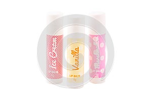 Lip balms isolated