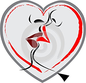 Lip kiss logo