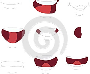 Lip syn different style vector artwork