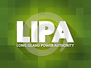 LIPA - Long Island Power Authority acronym, abbreviation concept background