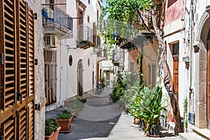 Lipari colorful old town narrow streets