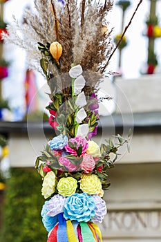 LIPNICA MUROWANA, POLAND - APRIL 09, 2017: Easter Palm Contest, annual event of Palm Sunday photo