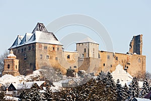 Lipnice nad Sazavou Castle in winter, Czech Republic