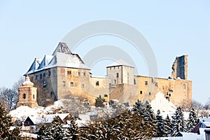 Lipnice nad Sazavou Castle in winter, Czech Republic