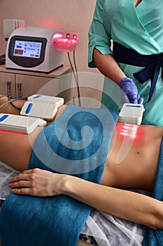 Lipo laser. Hardware cosmetology. Body care. Non surgical body sculpting. body contouring treatment, anti-cellulite and anti-fat t