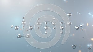 lipoic acid molecular structure, 3d model molecule, alpha-lipoic acid, structural chemical formula view from a microscope