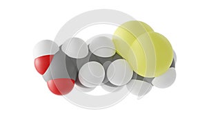 lipoic acid molecule, antioxidant, molecular structure, isolated 3d model van der Waals