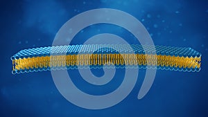 Liposome structure cell 3D rendering