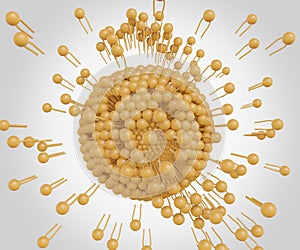 The liposomes can burst or be broken down to release nanodrugs or nanomedicine photo