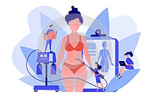 Liposuction concept vector illustration.