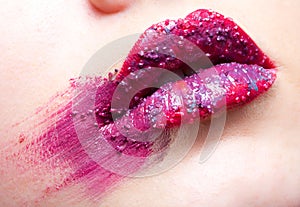 Lips art make-up