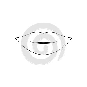 Lips icon or logo isolated sign symbol vektor illustration