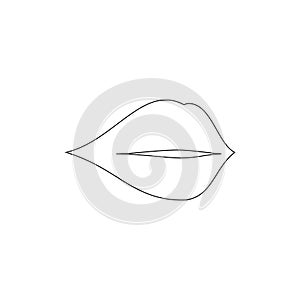 Lips icon or logo isolated sign symbol vektor illustration